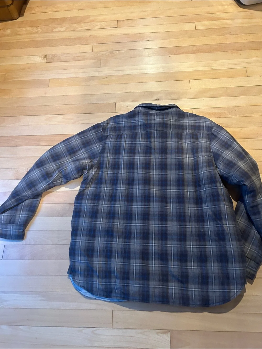 The North Face Blue & Gray Plaid Lightweight Shirt Jacket